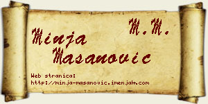 Minja Mašanović vizit kartica